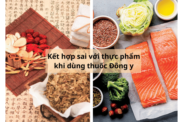 Kết hợp sai với thực phẩm